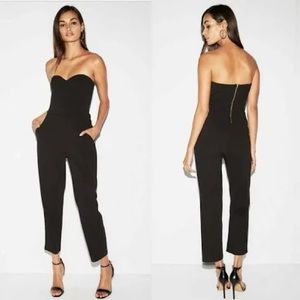 Express Sweetheart Neckline Black Jumpsuit - only worn once!!